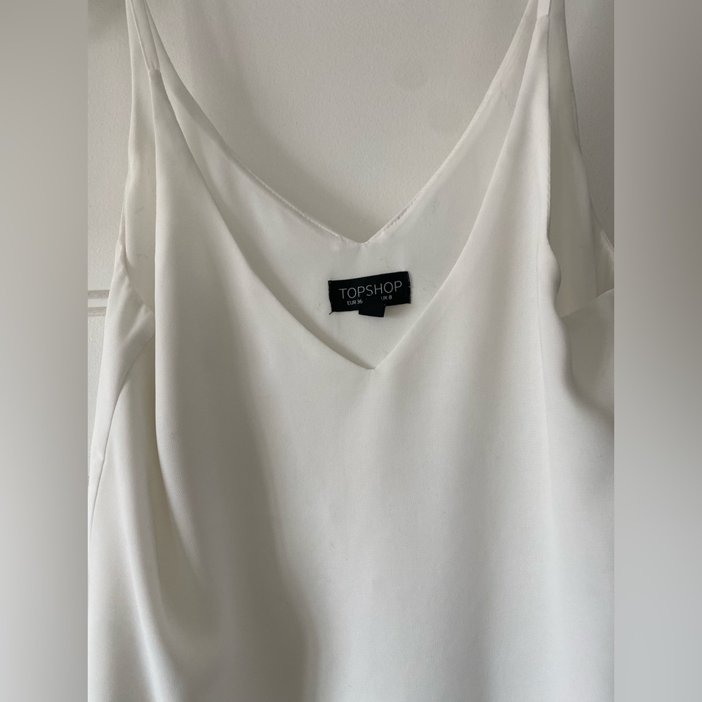 Topshop White Camisole Spaghetti strap